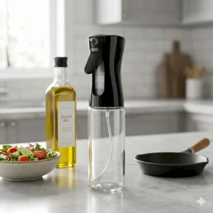 Apna Bazaar Xpress Oil Sprayer Bottle for Cooking 200ml | Refillable Glass Oil Dispenser | Fine Mist Spray Bottle for Air Fryer, Salad, BBQ & Kitchen Cooking